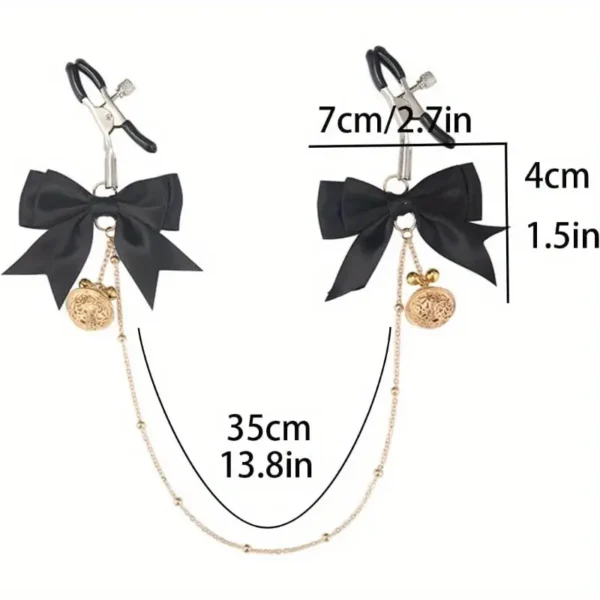 Festive Bowknot And Bell Body Clamps Clip for Women