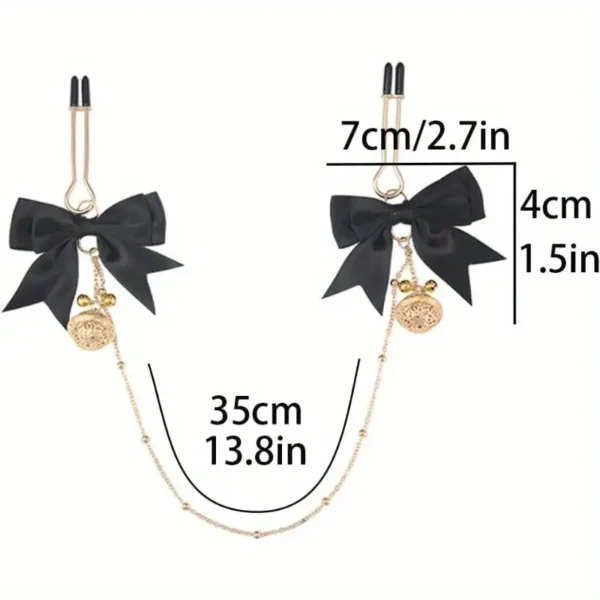 Festive Bowknot And Bell Body Clamps Clip for Women