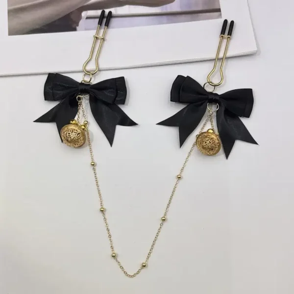 Festive Bowknot And Bell Body Clamps Clip for Women