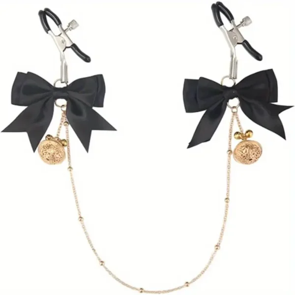 Festive Bowknot And Bell Body Clamps Clip for Women
