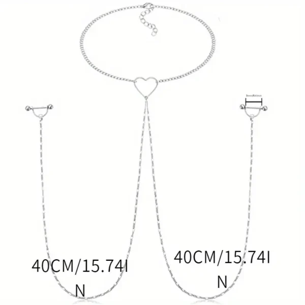 Stainless Steel Sexy Barbell Nipple Chain Nipple Ring