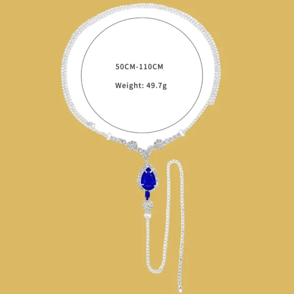 Sexy Sapphire Rhinestone Panty Chain