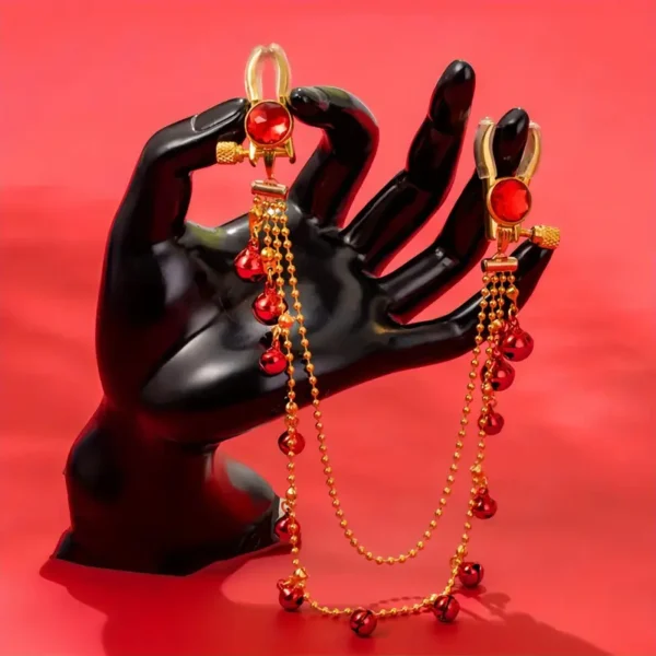 Breast Tassel Red Bead Clip