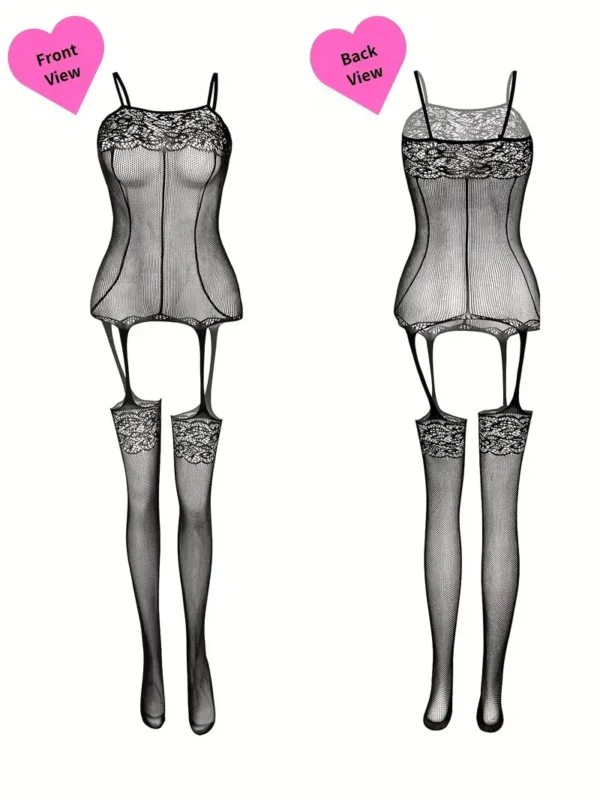 4pcs Women's Plus Sexy Lingerie Bodystockings