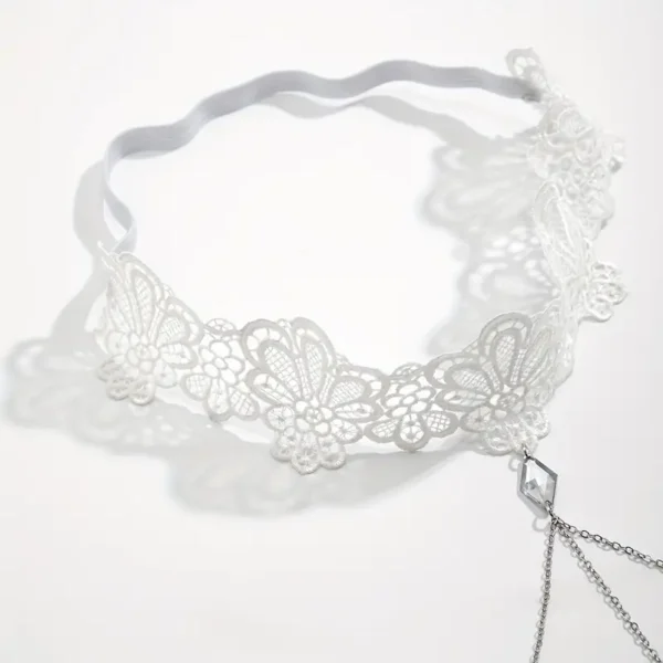 White Lace Elastic Thigh Chain