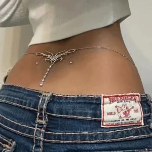 Women's Sexy Rhinestone Spider Accent Body Chain