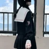 Japanese Sailor Style Long Sleeve JK Uniform with Pleated Skirt