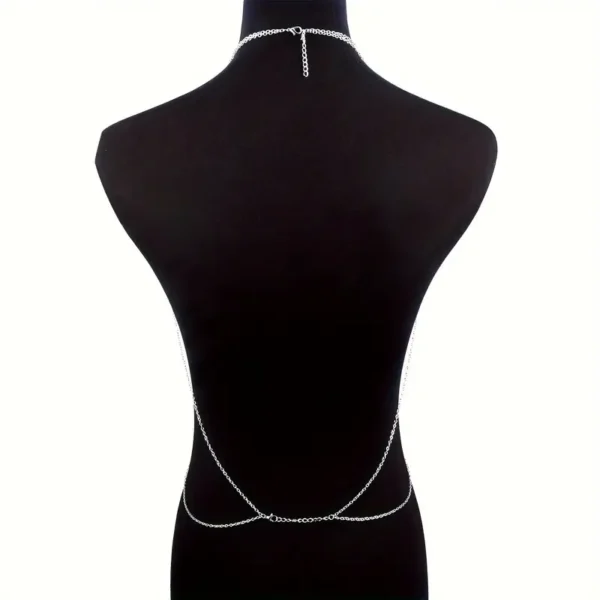 Stainless Steel Nipple Ring with Body Chain Waist Chest Chain