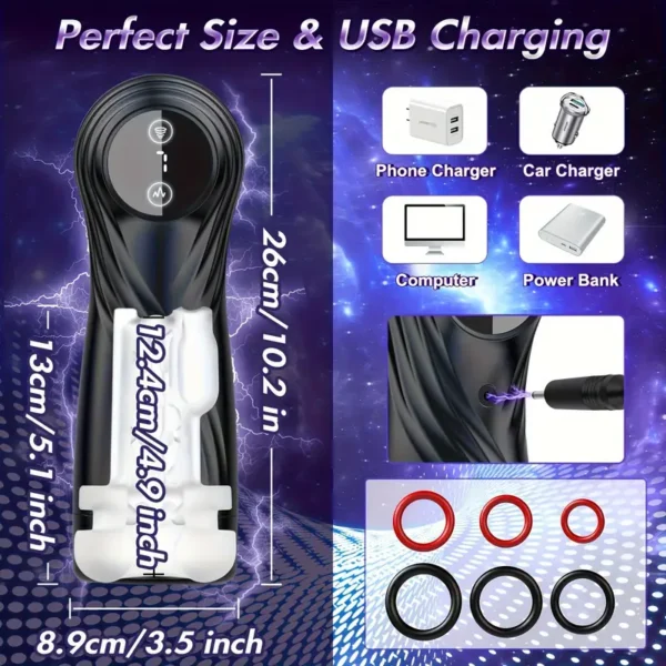 10 Vibrating and Sucking Patterns Male Masturbator Sex Toys