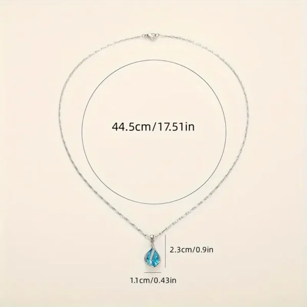 Luxurious Teardrop Aquamarine Gemstone Pendant