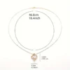 Simple 18K gold-plated three-pronged zirconia heart pendant necklace