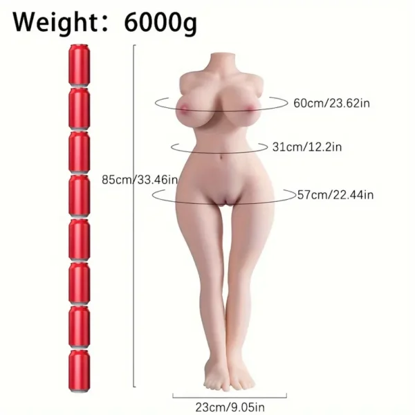 Sex Torso with Large Breasts,  Portable Pocket Sex Toy