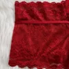 Hollow Out Bow Knot Bra & Open Crotch Boyshort Panties