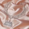 Multilayer Full Of Rhinestones Crown Anklet