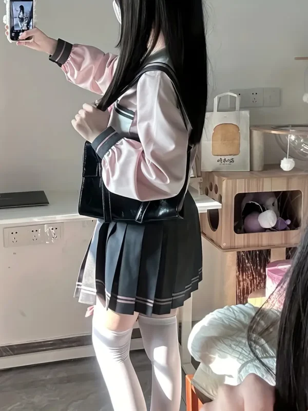 Chic Sailor-Inspired JK Uniform Set for Women