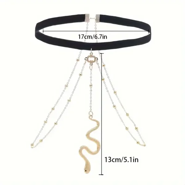 Bead Decor Snake Charm Chain