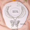 Silver-Plated Butterfly Anklet