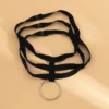 Ring Pendant Layered Choker