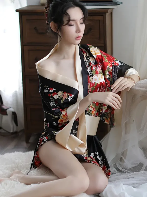 Sexy Deep V Japanese Kimono