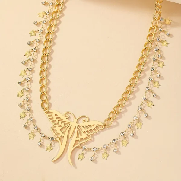 Hollow Butterfly Tassel Belt Chain
