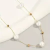 Random Number of Beads Faux Pearl Necklace