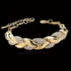 Leaf Rhinestone Ladies Party Bracelet Jewelry
