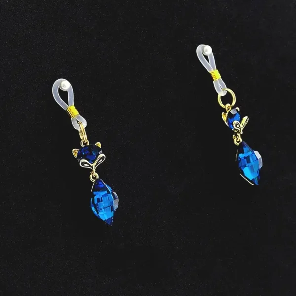 Crystal Cute Fox Drop Breast Ring