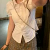 Preppy Style Solid Color Button Up Shirt