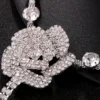 Chic Summer Floral Rhinestone Lingerie Chain