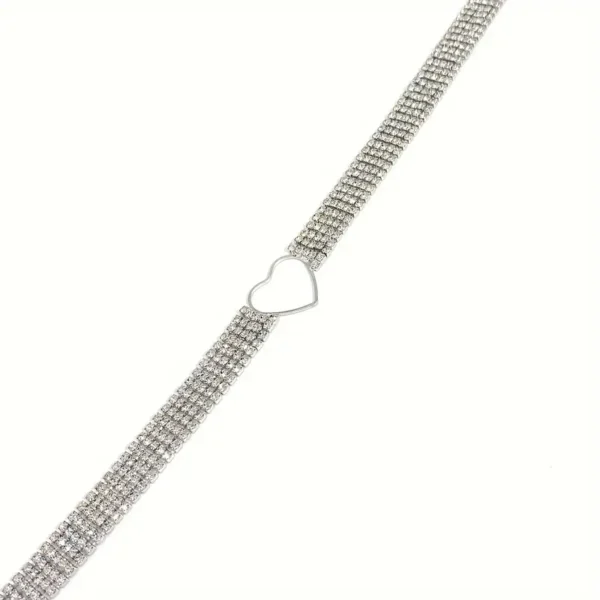 Rhinestone Heart Necklace