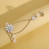 Floral Adjustable Ring-Bracelet Hybrid