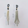 Luxury Crystal Tassel Earrings and Silicone Nipple Clip Set