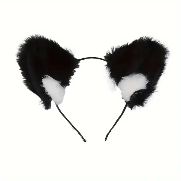 3Pcs Sexy Cat Ear Headband Tied with Bat Mask Sweet Choker Collar