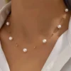 Random Number of Beads Faux Pearl Necklace