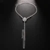 Chic Summer Floral Rhinestone Lingerie Chain