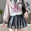 Chic Sailor-Inspired JK Uniform Set for Women