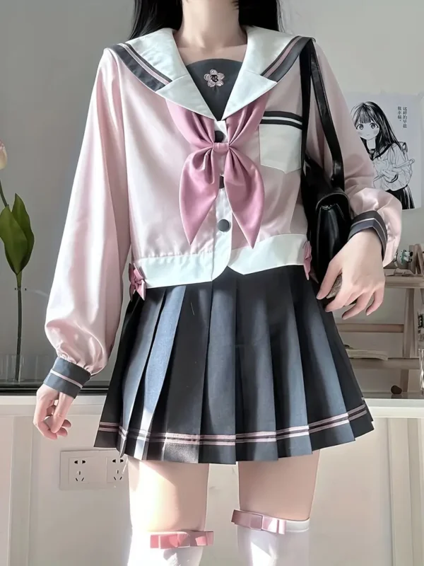Chic Sailor-Inspired JK Uniform Set for Women