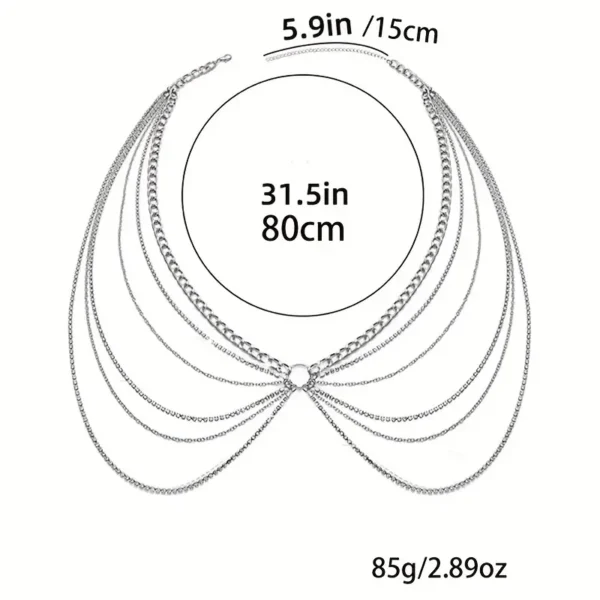Multi-Layered Sparkling Zirconia Belly Chain