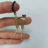 Luxury Crystal Tassel Earrings and Silicone Nipple Clip Set