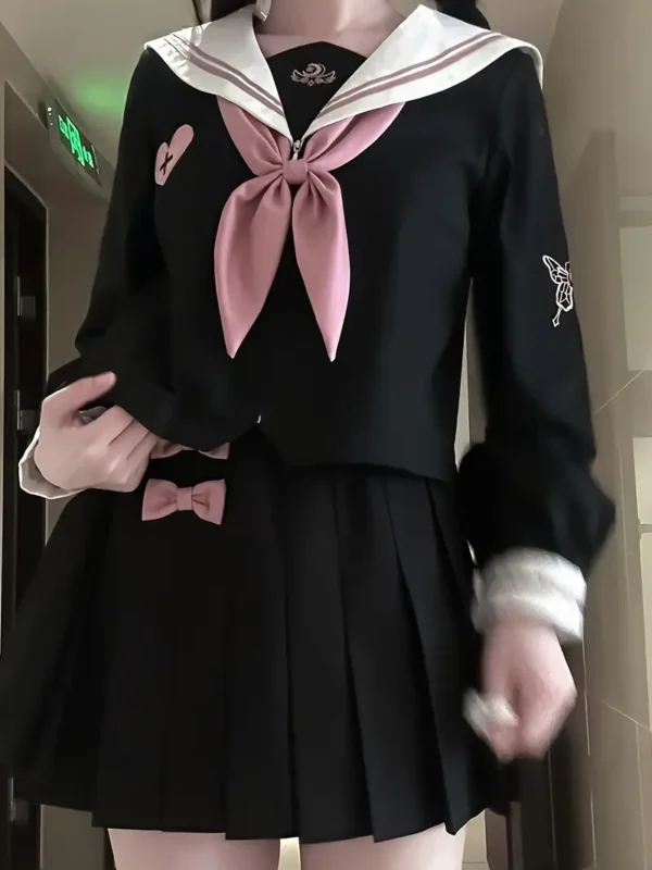 Japanese Sailor Style Long Sleeve JK Uniform with Pleated Skirt