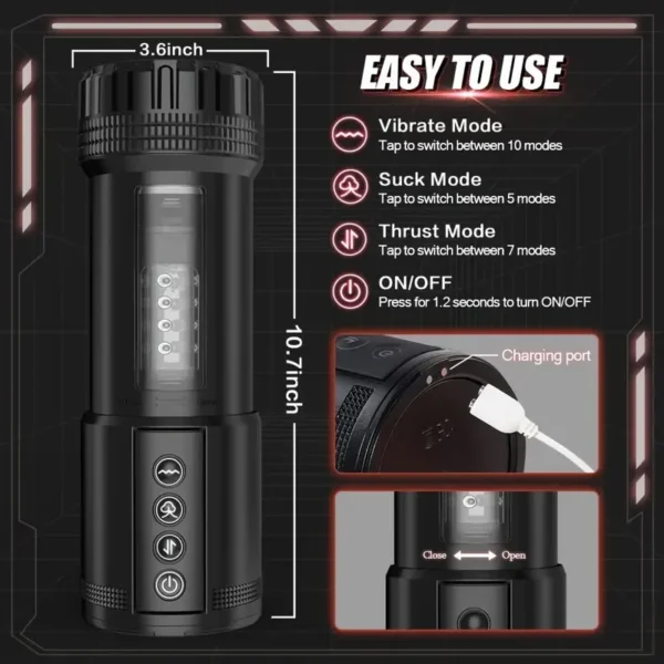 3 in 1 Sucking, Vibrating and Insertion Mode Comfort Cups