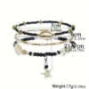 3 Piece Beaded Ladies Anklet Set