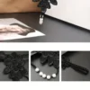 Black lace collar with pearl pendant