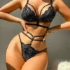 Intimates Strappy Bra & Cut Out Thong