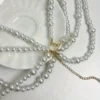 Adjustable chain belt with imitation pearls
