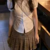 Preppy Style Solid Color Button Up Shirt