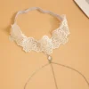 White Lace Elastic Thigh Chain