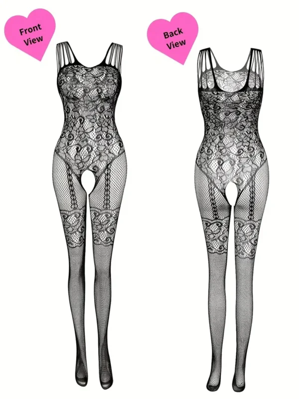 4pcs Women's Plus Sexy Lingerie Bodystockings