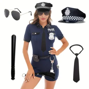 4pcs Police Officer Costume Set