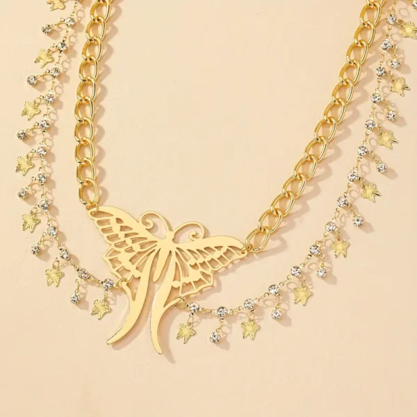 Hollow Butterfly Tassel Belt Chain